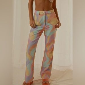 Petite Peppermayo Funky High Rise Flare Jeans